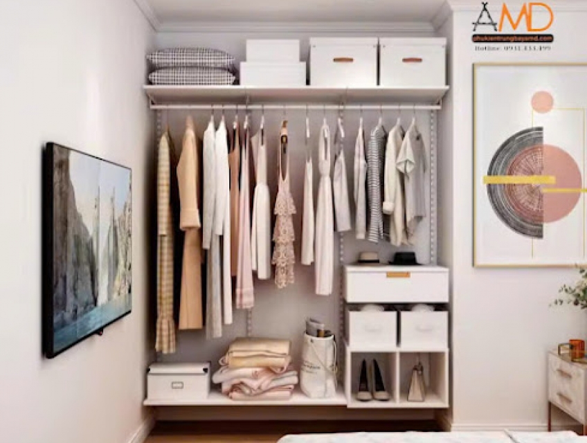 Bộ kệ quần áo AMD – Giải pháp gọn gàng và thông minh cho mọi gác xép