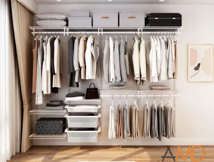 Bộ kệ quần áo AMD – giải pháp cho căn phòng nhỏ nhưng đủ đầy