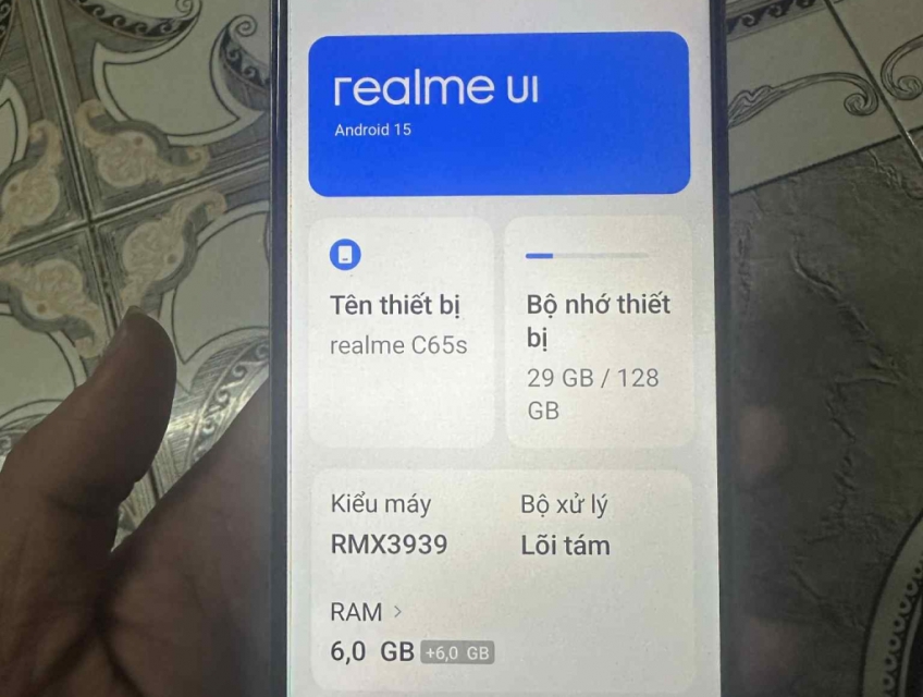 Mình cần pass lại realme C65s - like new tại Hà Nội