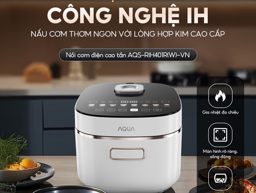 Nồi cơm  AQS-RIH401R(W)-VN trang bị nhiều tiện ích thông minh