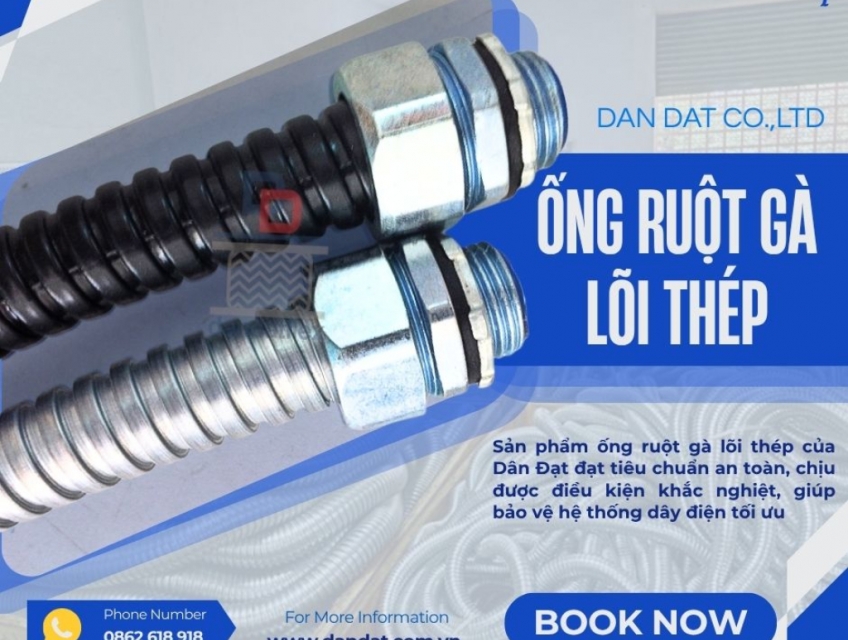 Ống ruột gà/ Ống ruột gà chống cháy/ Ống thép mềm luồn dây điện/ Đầu nối kín nước