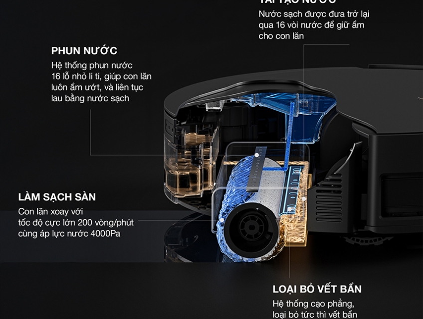 Công nghệ OZMO Roller mang đến bước tiến trong công nghệ lau sàn tự động