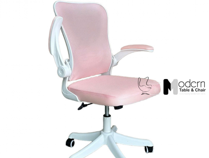 Ghế xoay văn phòng lưng lưới nệm vải màu pastel CE4562-2M tại HCM