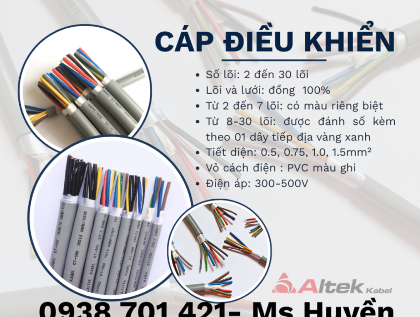 Cáp Điều Khiển Không Lưới Chống Nhiễu 10 Lõi ALTEK KABEL