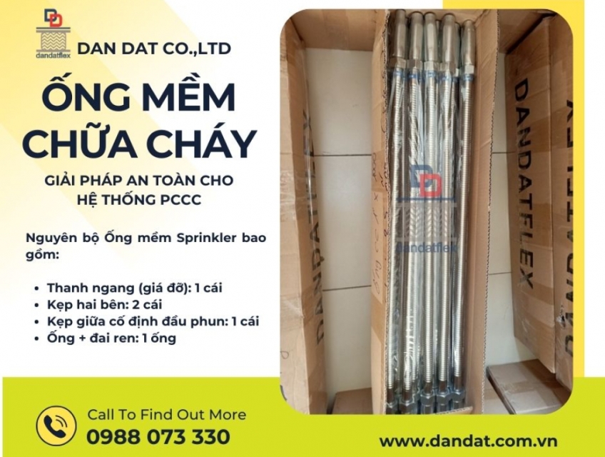 Ống mềm PCCC/ Ống nối mềm sprinkler/ Dây mềm chữa cháy/ Khớp nối mềm sprinkler
