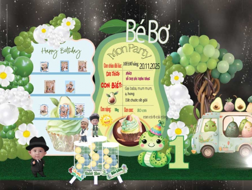 Trang trí thôi nôi cho bé chủ đề BƠ