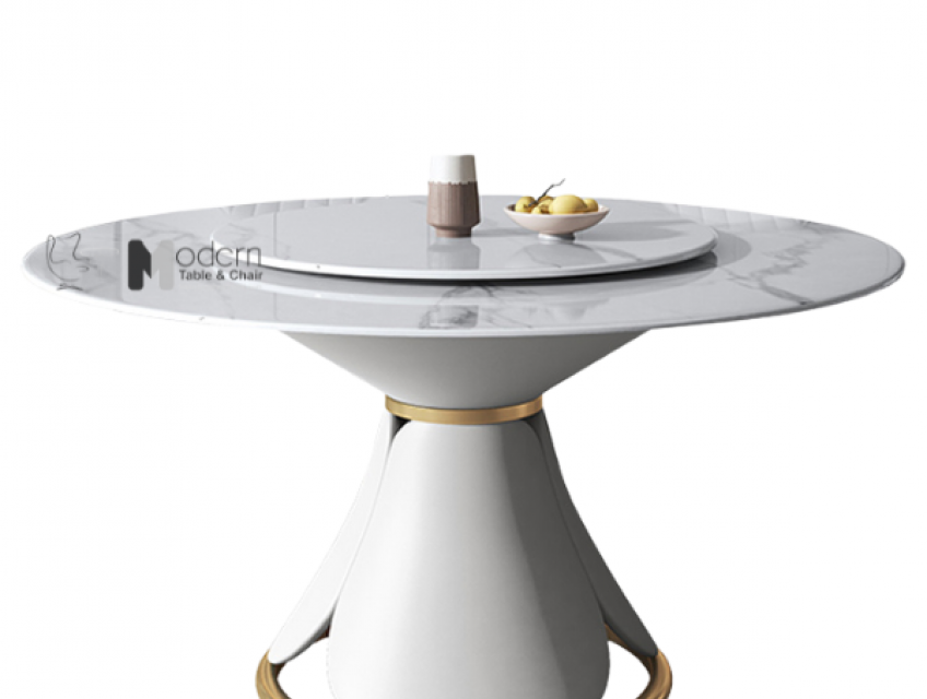 Bàn ăn mặt đá tròn mâm xoay JULIET2-135E tại HCM