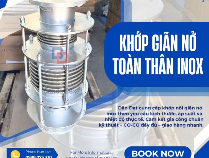 Khớp giãn nở inox/ Khớp giãn nở inox nối bích/ Khớp giãn nở cho đường hơi công nghiệp