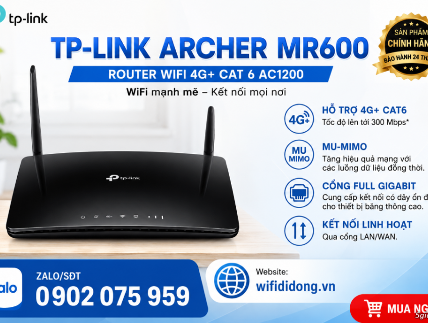 Bộ phát TP-Link Archer MR600 siêu tốc độ