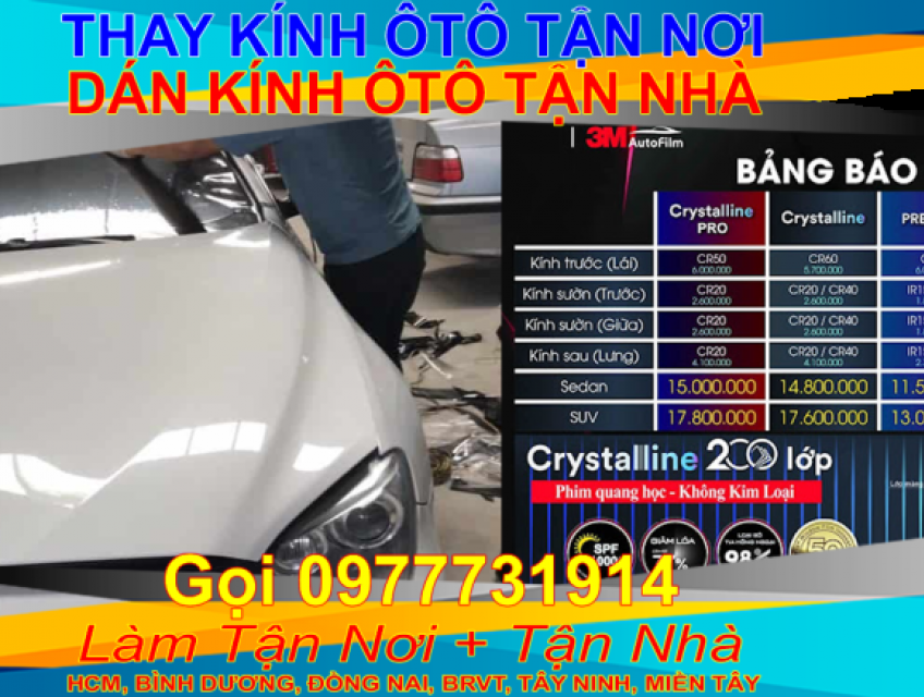 THAY KÍNH Ô TÔ + XE TẢI GIÁ RẺ TẬN NƠI
