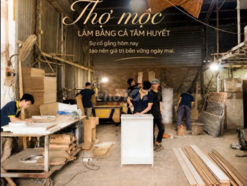 Tuyển thợ mộc & phụ mộc làm ở Q12