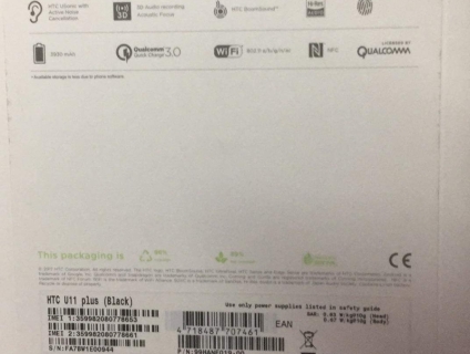 Htc U11 plus. black- full box. Hcm.