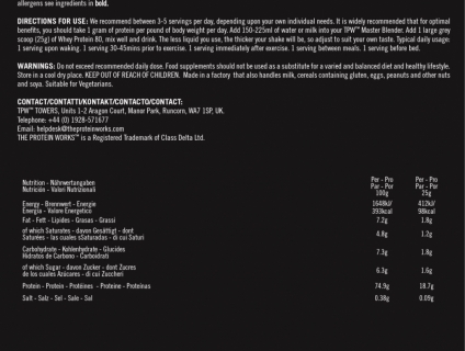 Sữa tăng cơ TPW Whey Protein 80 - 1kg - 40 lần dùng