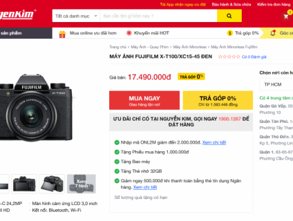 Cần Bán Fujifilm X-T100 Black, Kit 15-45. New 100%. Chính hãng. 15tr8