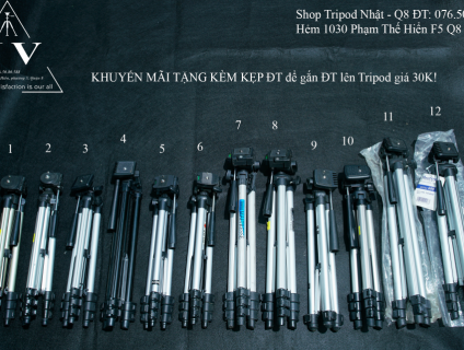 Chân máy ảnh, máy quay, điện thoại nội địa Nhật Cũ mới về hơn 500 cây!