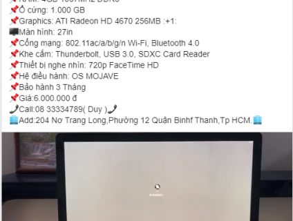 Imac 2009 2011 2012