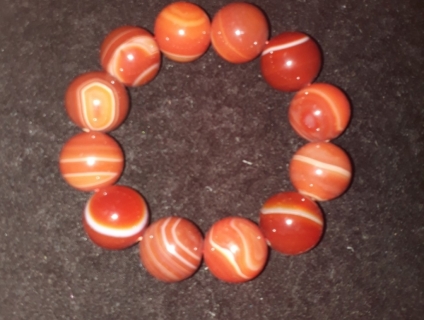 Vòng đá MÃ NÃO ĐỎ 18li CHẤT ĐÁ 3A - HÀNG tự nhiên 100% bao kiểm định theo Y/C - et 22g59  23/9/2019