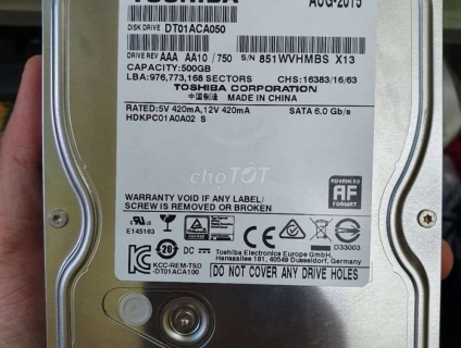 Ổ cứng HDD Toshiba 500GB 3.5 inch cho máy để bàn