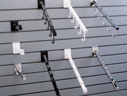 Vách gỗ cài móc treo Slatwall