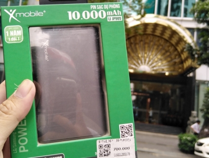 sạc dự phòng 10000mAh Lightning Xmobile LJ JP90S Nhôm Xám Fullbox