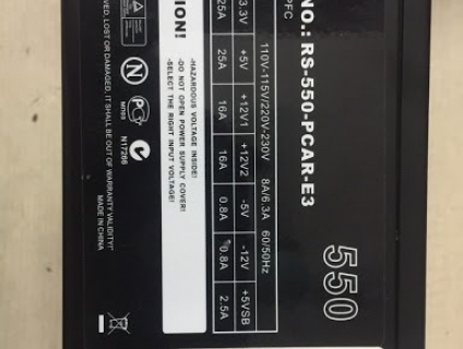 Nguồn pc Cooler Master 550W 8pin vga thực wat 450.000 đ