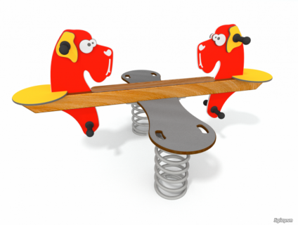 Bập bênh - SINGLE - Happy dogs play set - 5020