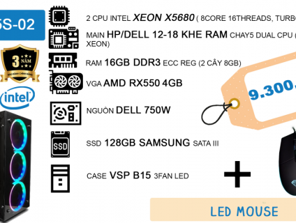 [BẢO HÀNH 3 NĂM] PC GAMING KHỦNG GIÁ RẺ DUAL-X5680/RAM 16GB/RX550