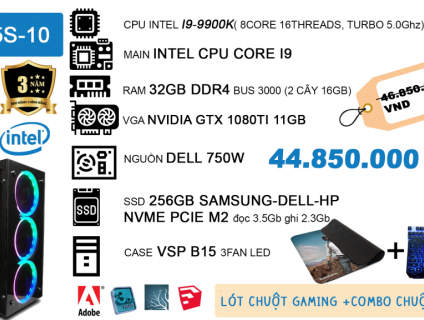 [I9-9900K+GTX1080TI] KHỦNG LONG GIÁ CỰC SỐC CHUYÊN THIẾT KẾ ĐỒ HỌA 3D