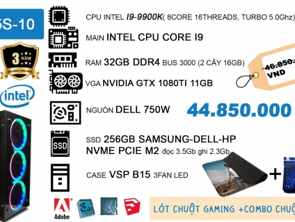 [CÂN TẤT ĐỒ ĐỒ HỌA CÙNG GAMER ]1 CHIP INTEL CORE I9 9900K  8x16L