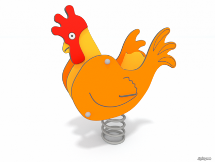 Thú nhún - SINGLE - Cheerful rooster rocker - 5022