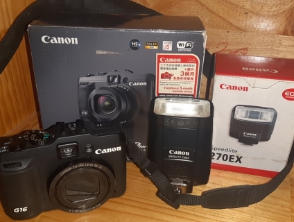 Canon G16 và Flash rời 270EX