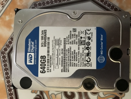 Bán 2 ổ cứng WD 640gb & Toshiba 500gb likenew còn BH.