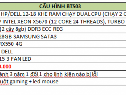 MÁY TÍNH PC GIÁ TỐT 2 CHIP INTEL XEON X5670 (12 CORE 24 THREADS)
