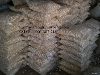 Sỏi trắng ốp lát trang trí