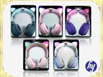 Tai Nghe Mèo Bluetooth Nhấp Nháy Đèn Cực Cute!