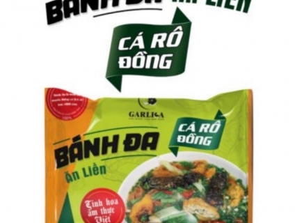 Bánh đa cá rô đồng ăn liền garlica