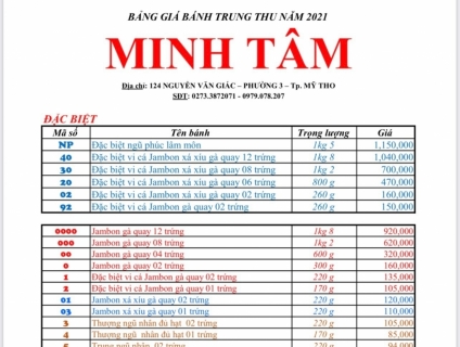 BÁNH TRUNG THU MINH TÂM