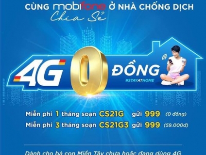 MobiFone tặng miễn phí gói CS21G - Chia sẻ cùng bà con miền Tây vượt q