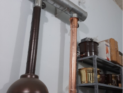 Ống hút khói tại bàn cho bếp nướng than hoa giá rẻ tại Yên Bái