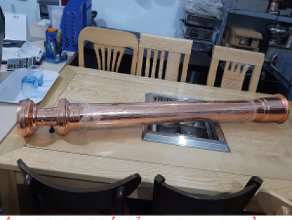 Ống hút khói cứng màu đồng cho bếp nướng tại bàn giá rẻ nhất Thanh Hóa