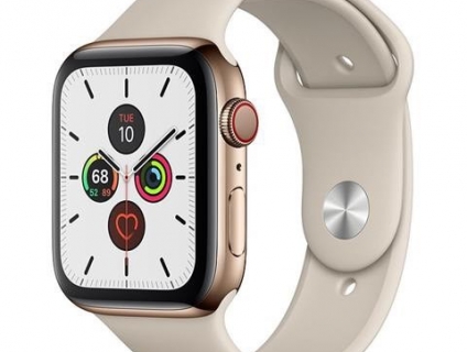 Đồng hồ Apple watch thép 5 40mm / 44mm vàng cao su new seal esim