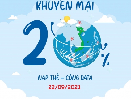MobiFone khuyến mãi 20% nạp tiền cộng data ngày 22/09/2021