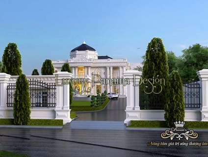 Thiết Kế BIỆT THỰ TÂN CỔ ĐIỂN 2 TẦNG DIỆN TÍCH 882M2– HÀ NAM