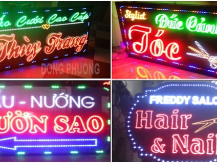 Làm biển đèn led giá rẻ tại Hà Nội