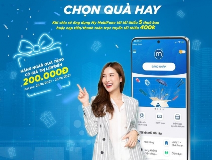 Mở ngay app My MobiFone, chọn quà như ý
