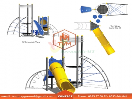 Cung cấp lưới leo vận động kết hợp nhà liên hoàn cao cấp