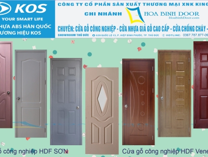 Cửa gỗ công nghiệp HDF tại quận 9 – cửa gỗ giá rẻ chỉ 1,990,000/ Bộ