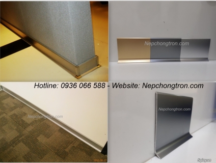Len nhôm ốp chân tường chống cong vênh, ẩm mốc mối mọt bản 8cm, 10cm..