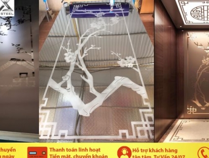 Inox bóng gương trang trí thang máy giá tốt tại Đà Nẵng