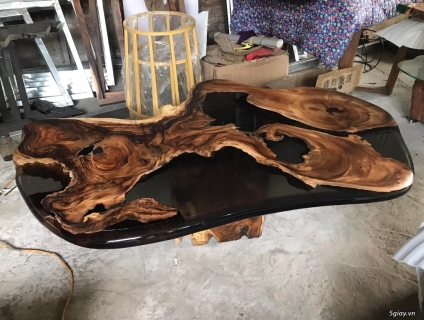 Bàn EPOXY RESIN gỗ me tây
